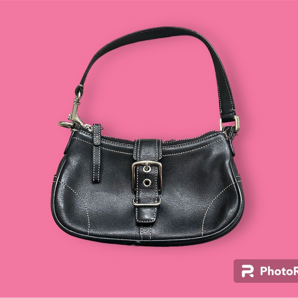 ✮ vintage y2k coach black hampton mini bag ✮